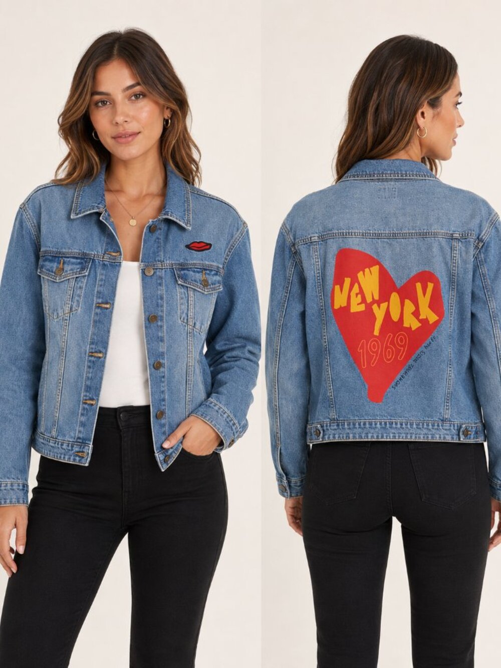 Take Pride XL New York 1969 Stonewall Denim Jacket Blu Moody NWT
